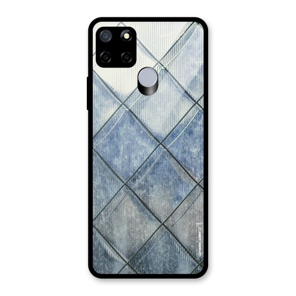 Steel Blue Pattern Glass Back Case for Realme C15