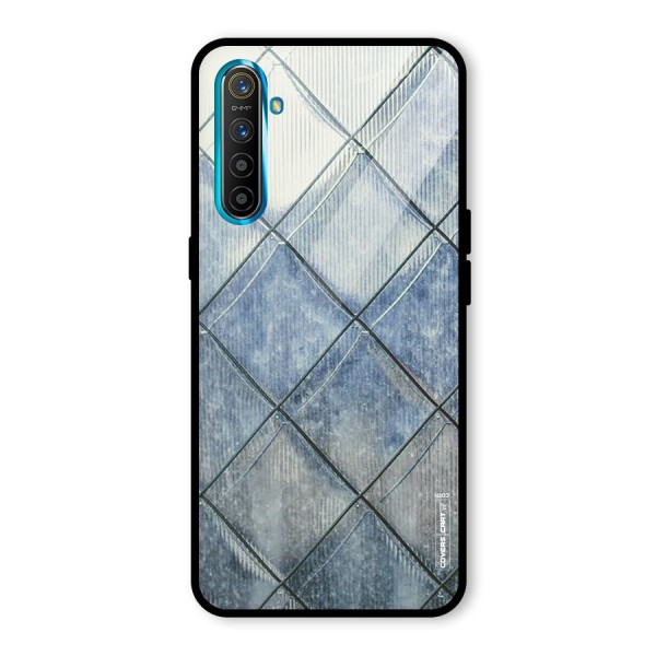 Steel Blue Pattern Glass Back Case for Realme XT