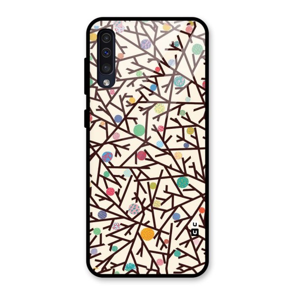 Stem Pattern Glass Back Case for Galaxy A30s