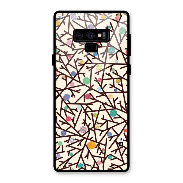 Stem Pattern Glass Back Case for Galaxy Note 9