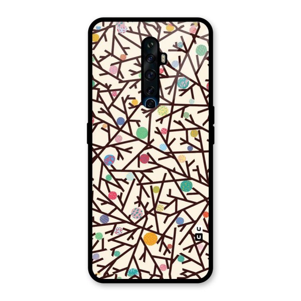 Stem Pattern Glass Back Case for Oppo Reno2 Z