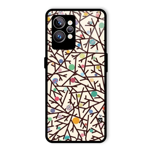 Stem Pattern Glass Back Case for Realme GT2 Pro