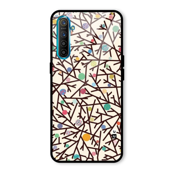 Stem Pattern Glass Back Case for Realme XT