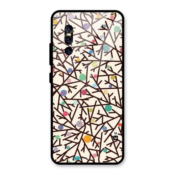 Stem Pattern Glass Back Case for Vivo V15 Pro