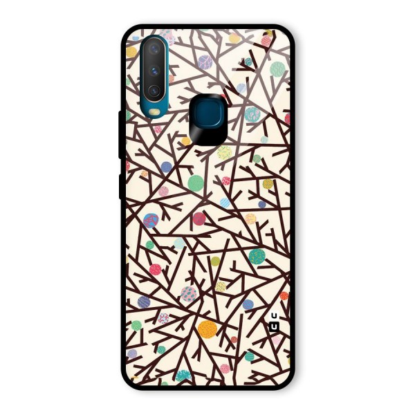 Stem Pattern Glass Back Case for Vivo Y15