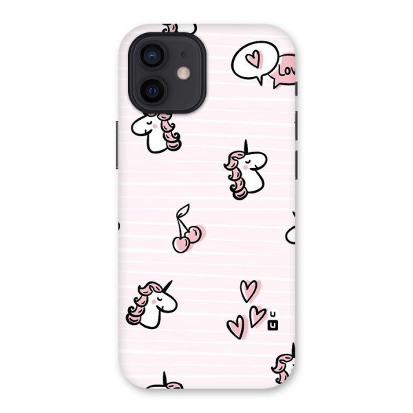 Strawberries And Unicorns Back Case for iPhone 12