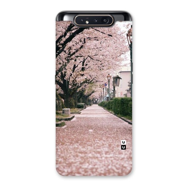 Street In Pink Flowers Back Case for Galaxy A80