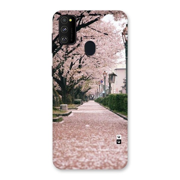 Street In Pink Flowers Back Case for Galaxy M21