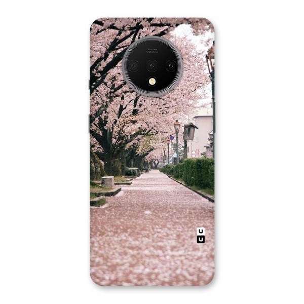 Street In Pink Flowers Back Case for OnePlus 7T