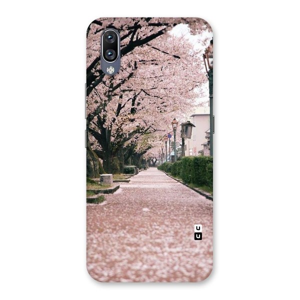 Street In Pink Flowers Back Case for Vivo NEX