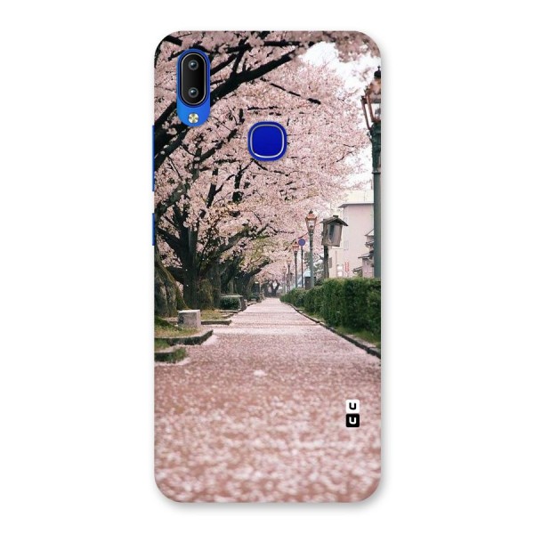 Street In Pink Flowers Back Case for Vivo Y91