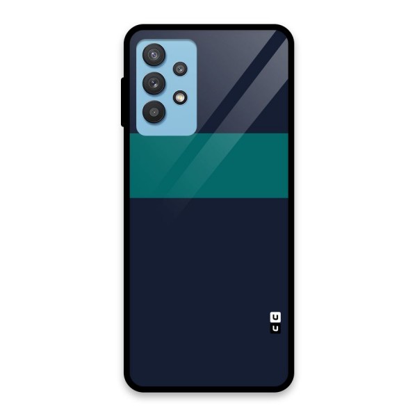 Stripe Block Glass Back Case for Galaxy M32 5G