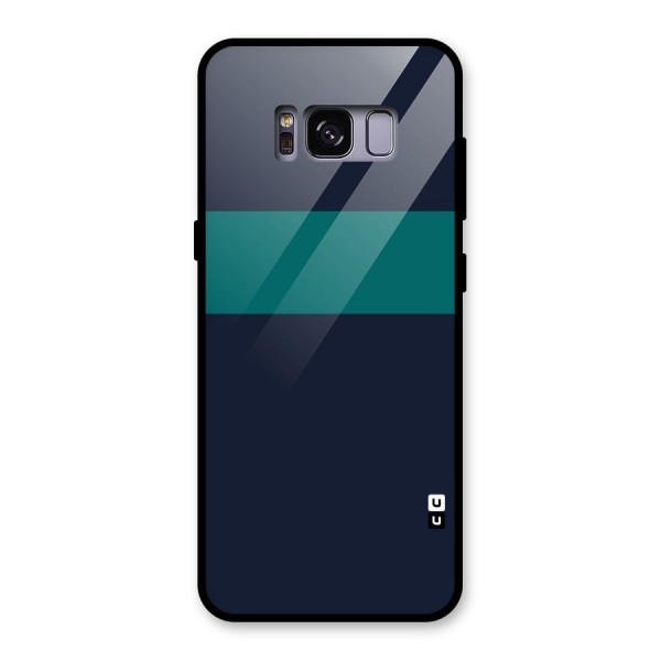 Stripe Block Glass Back Case for Galaxy S8