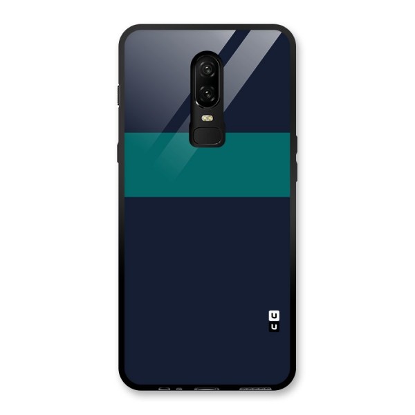 Stripe Block Glass Back Case for OnePlus 6