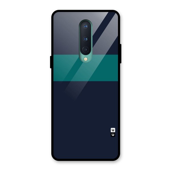 Stripe Block Glass Back Case for OnePlus 8