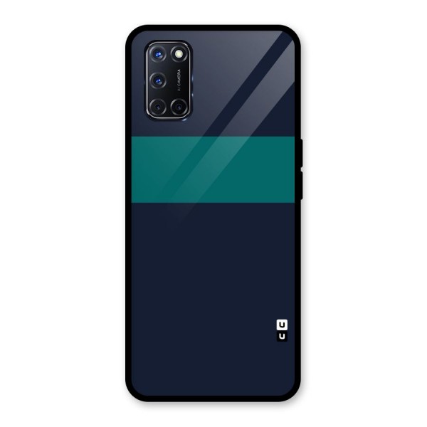 Stripe Block Glass Back Case for Oppo A52