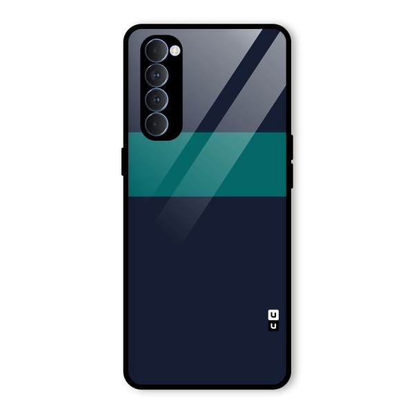 Stripe Block Glass Back Case for Oppo Reno4 Pro