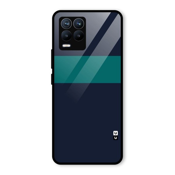 Stripe Block Glass Back Case for Realme 8 Pro