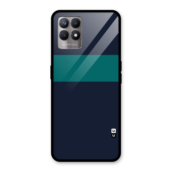 Stripe Block Glass Back Case for Realme 8i