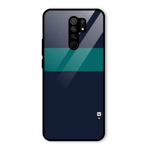 Stripe Block Glass Back Case for Redmi 9 Prime