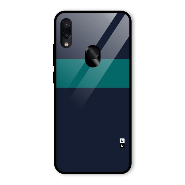 Stripe Block Glass Back Case for Redmi Note 7