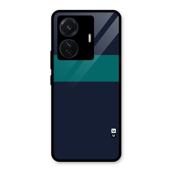 Stripe Block Glass Back Case for Vivo T1 Pro