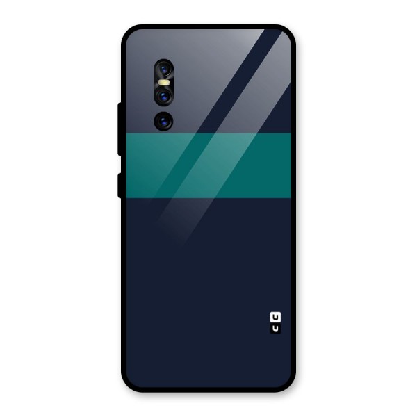 Stripe Block Glass Back Case for Vivo V15 Pro