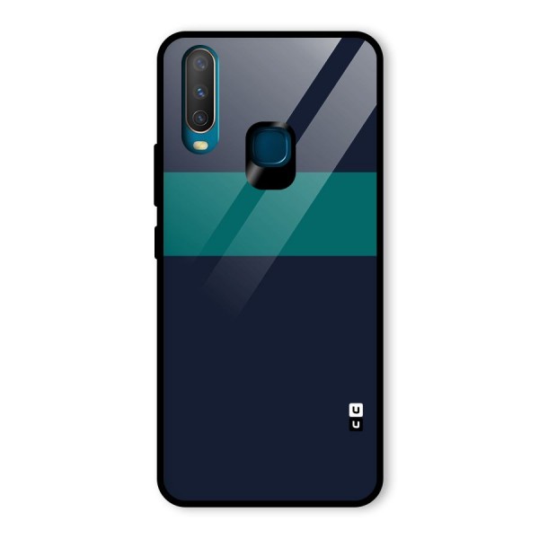 Stripe Block Glass Back Case for Vivo Y12