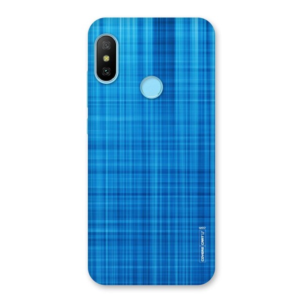 Stripe Blue Abstract Back Case for Redmi 6 Pro