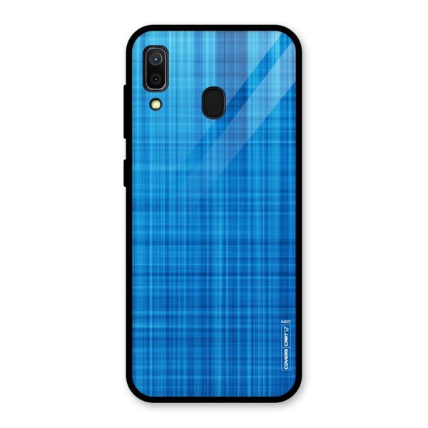 Stripe Blue Abstract Glass Back Case for Galaxy A30