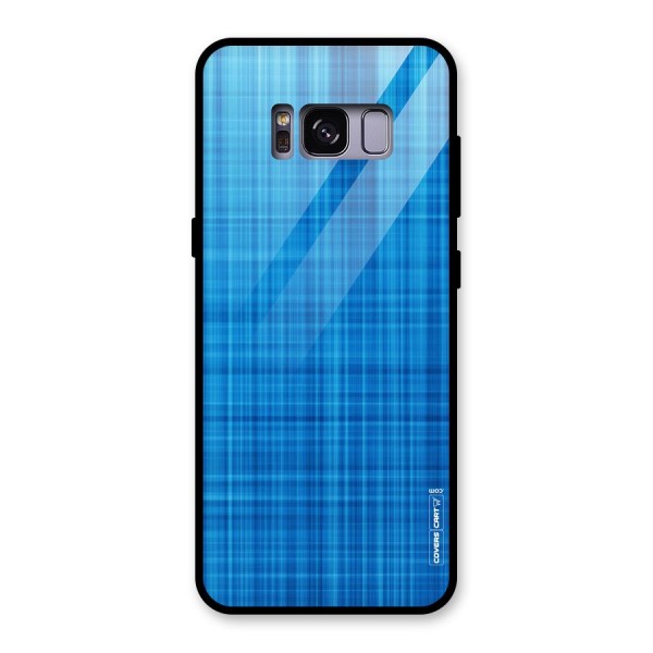 Stripe Blue Abstract Glass Back Case for Galaxy S8