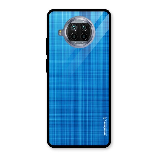 Stripe Blue Abstract Glass Back Case for Mi 10i