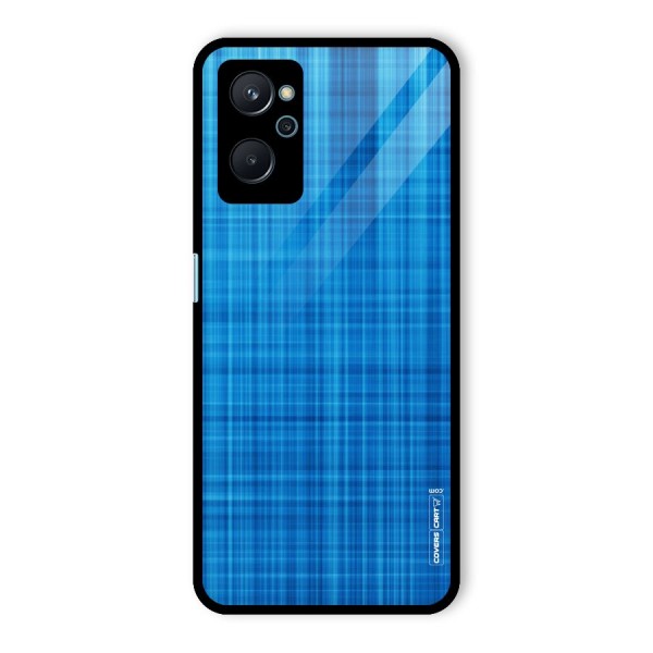 Stripe Blue Abstract Glass Back Case for Realme 9i