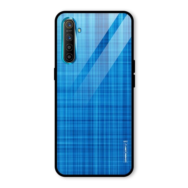 Stripe Blue Abstract Glass Back Case for Realme XT