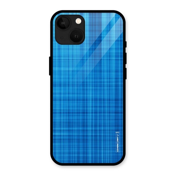 Stripe Blue Abstract Glass Back Case for iPhone 13
