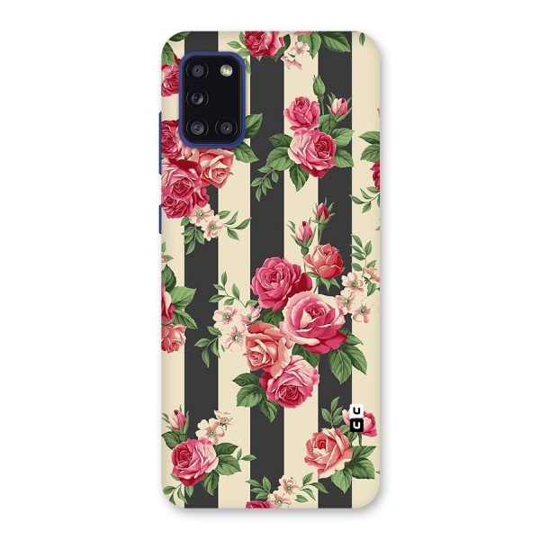 Stripes And Floral Back Case for Galaxy A31