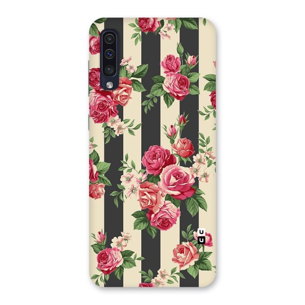 Stripes And Floral Back Case for Galaxy A50