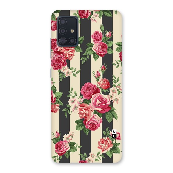 Stripes And Floral Back Case for Galaxy A51