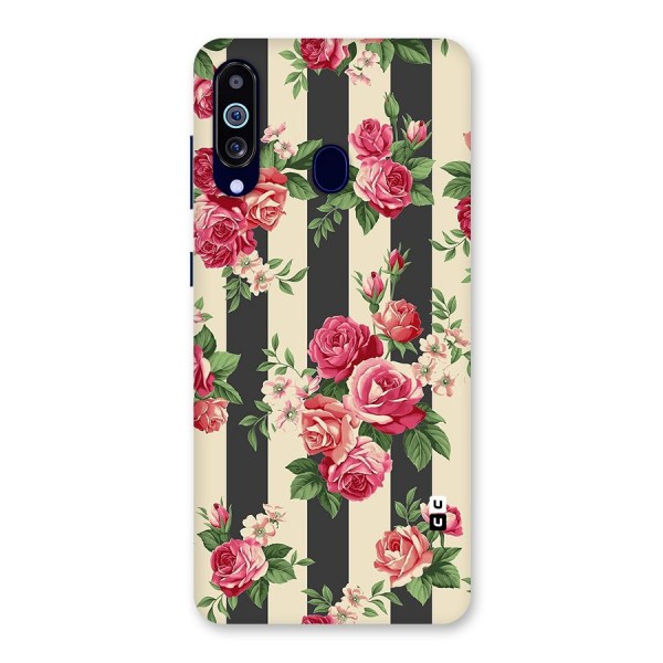 Stripes And Floral Back Case for Galaxy A60