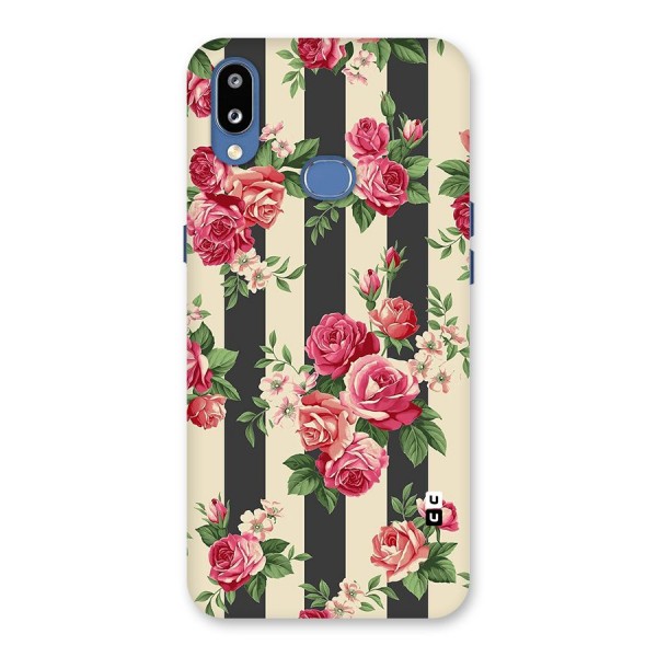 Stripes And Floral Back Case for Galaxy M01s