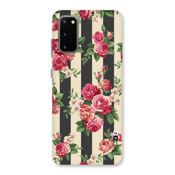 Stripes And Floral Back Case for Galaxy S20