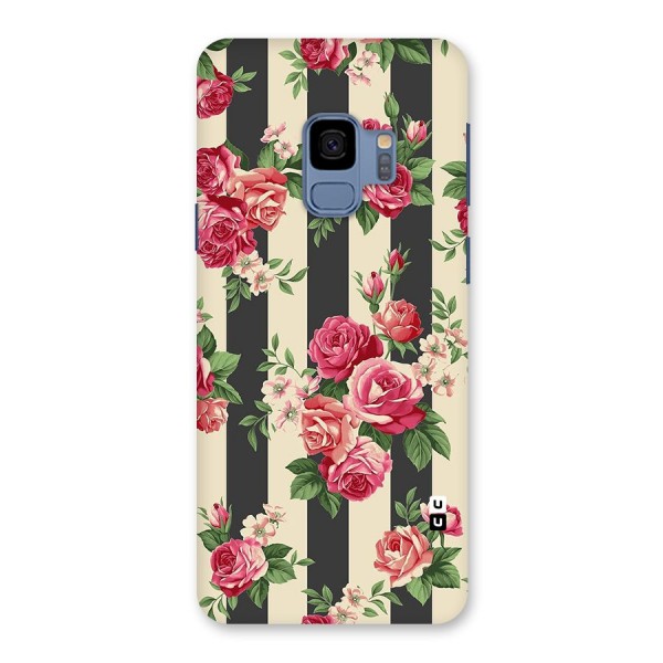 Stripes And Floral Back Case for Galaxy S9