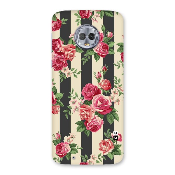 Stripes And Floral Back Case for Moto G6