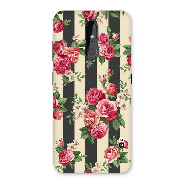 Stripes And Floral Back Case for Nokia 3.2