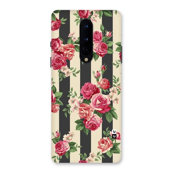 Stripes And Floral Back Case for OnePlus 8