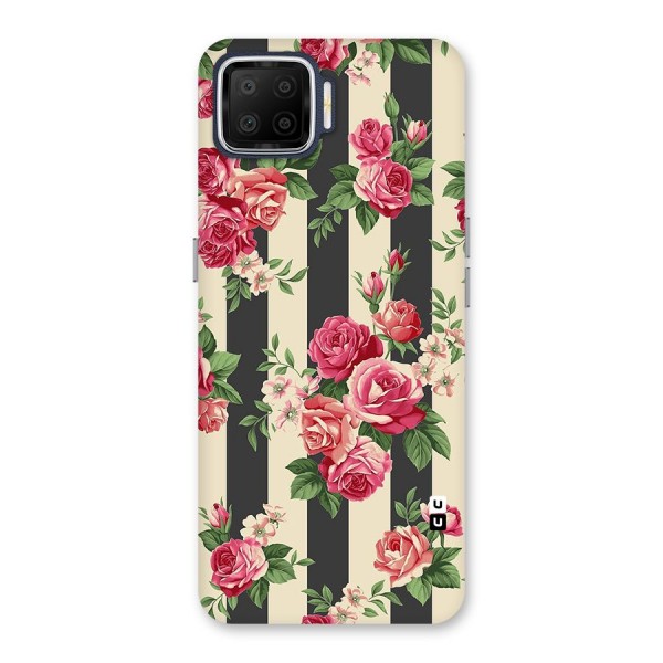 Stripes And Floral Back Case for Oppo F17