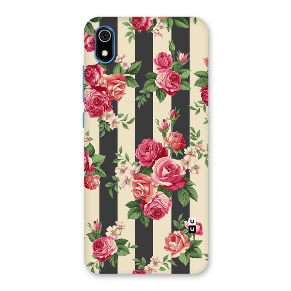 Stripes And Floral Back Case for Redmi 7A