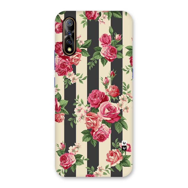 Stripes And Floral Back Case for Vivo S1