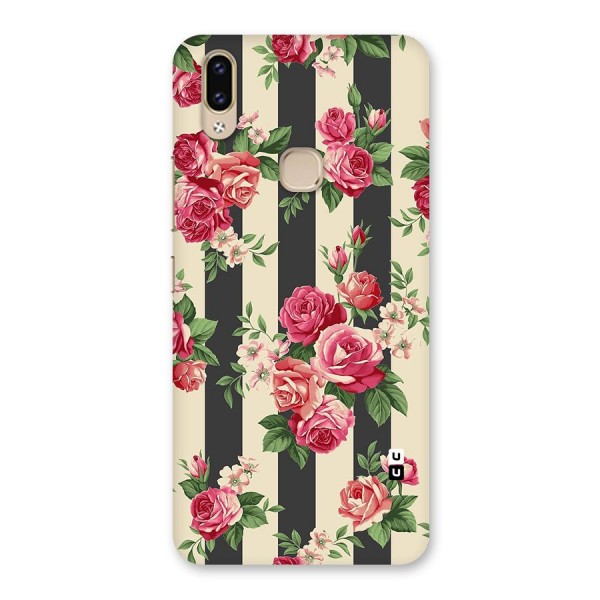 Stripes And Floral Back Case for Vivo V9