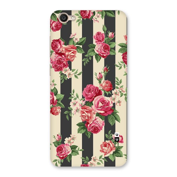 Stripes And Floral Back Case for Vivo Y55s